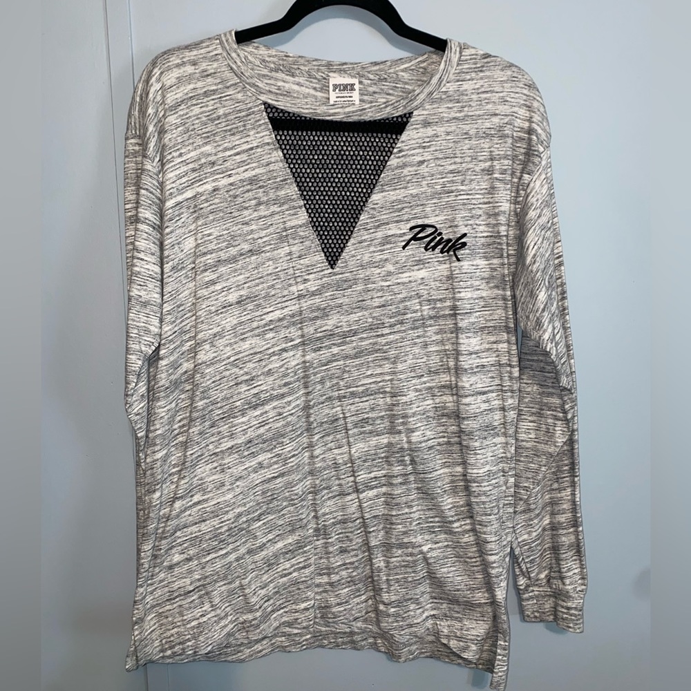 Victoria’s Secret PINK campus mesh long sleeve tee